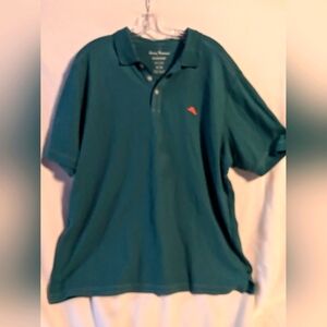 Tommy Bahama Mens Island Zone Polo Shirt Short Sleeve Green Supima Cotton XLarge